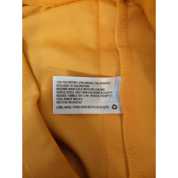 Wild Fable Active Skirt L Orange Mini Knit Tennis ALine Sports Stripe Drawstring - Picture 4 of 11